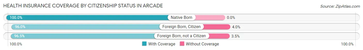 Health Insurance Coverage by Citizenship Status in Arcade