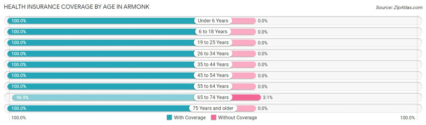 Health Insurance Coverage by Age in Armonk
