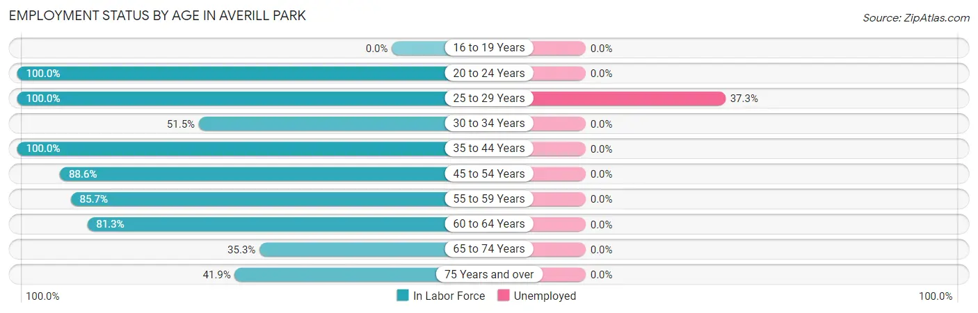 Employment Status by Age in Averill Park