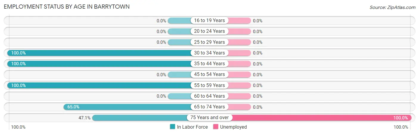 Employment Status by Age in Barrytown