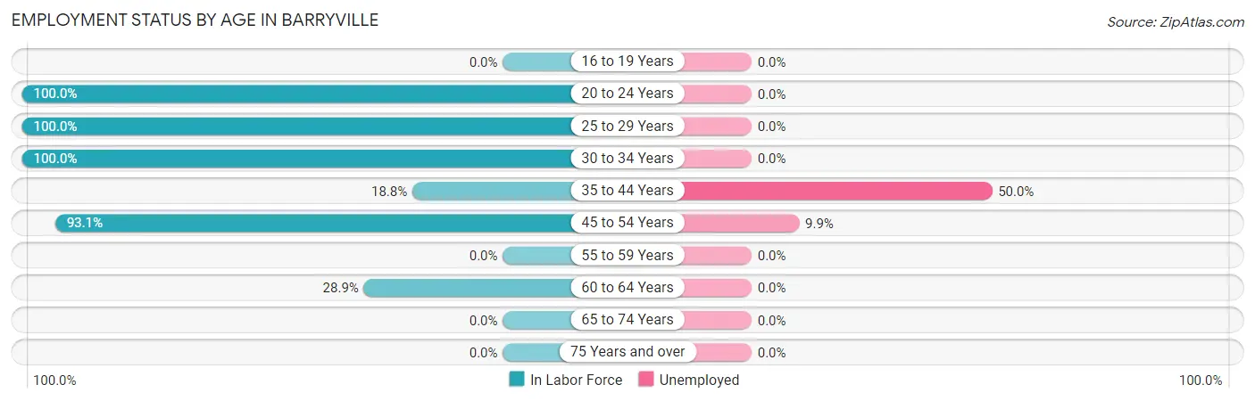 Employment Status by Age in Barryville
