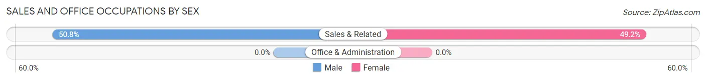 Sales and Office Occupations by Sex in Barryville