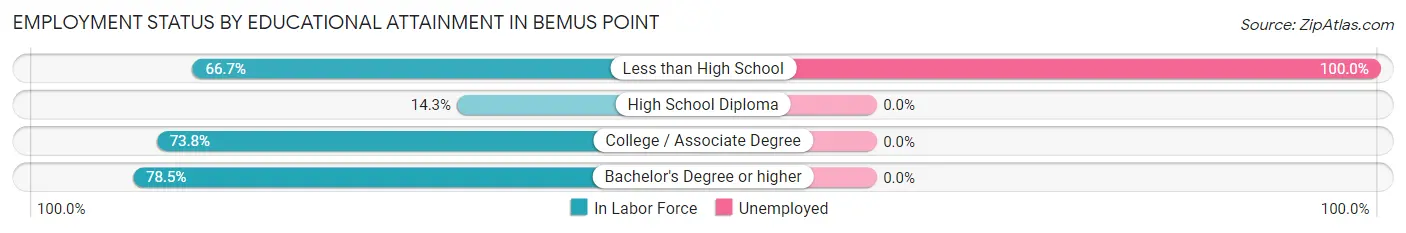 Employment Status by Educational Attainment in Bemus Point