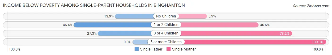 Income Below Poverty Among Single-Parent Households in Binghamton
