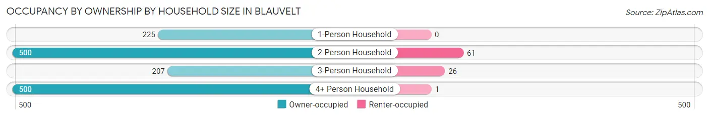 Occupancy by Ownership by Household Size in Blauvelt