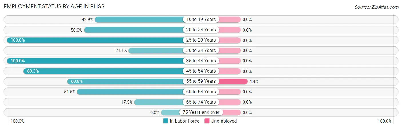 Employment Status by Age in Bliss