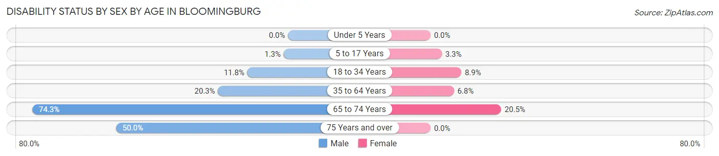 Disability Status by Sex by Age in Bloomingburg