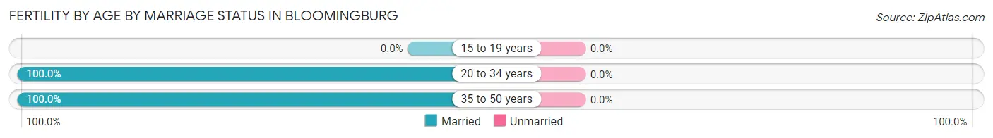 Female Fertility by Age by Marriage Status in Bloomingburg