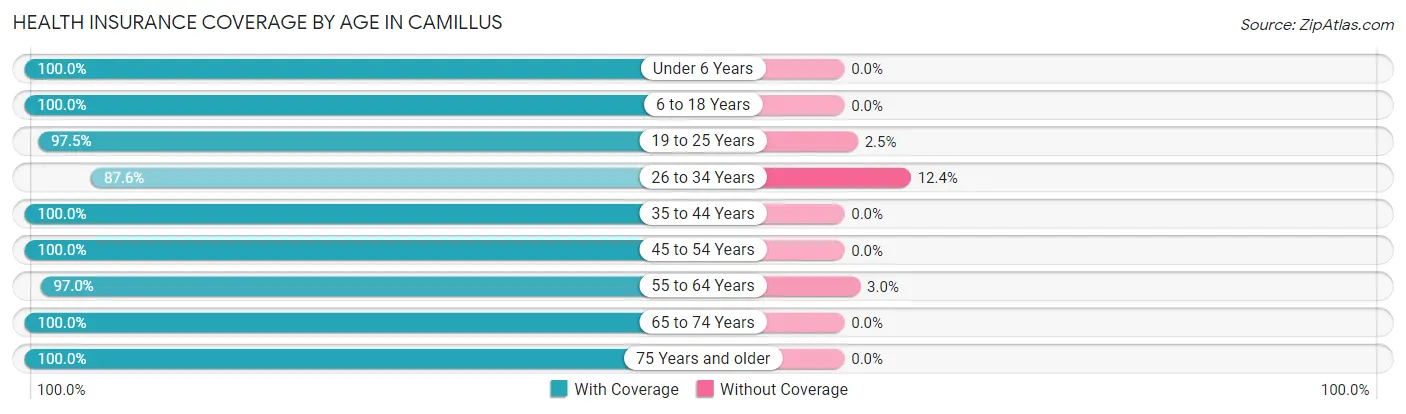 Health Insurance Coverage by Age in Camillus