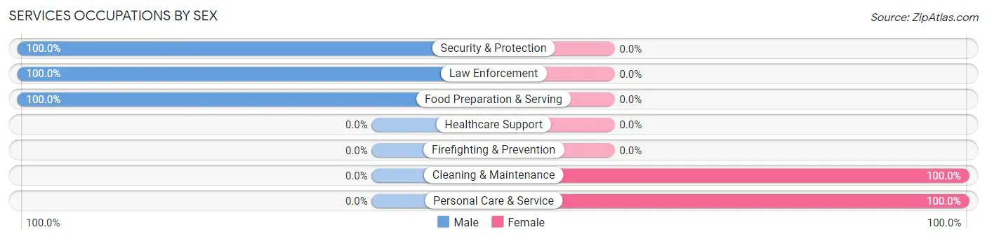 Services Occupations by Sex in Canaseraga