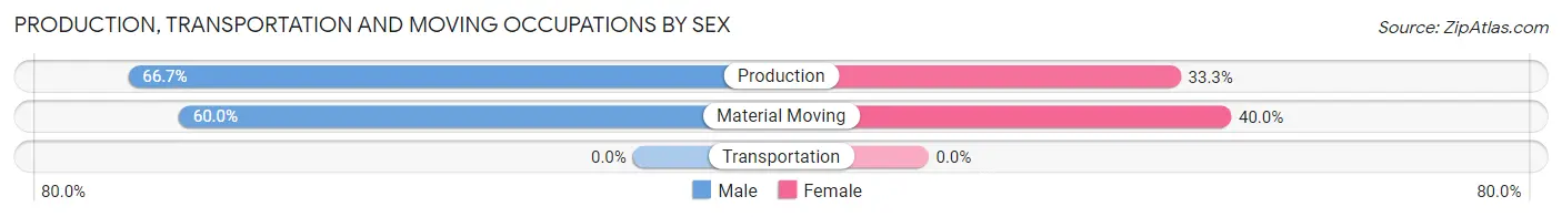 Production, Transportation and Moving Occupations by Sex in Castile