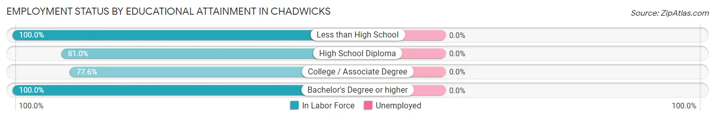 Employment Status by Educational Attainment in Chadwicks