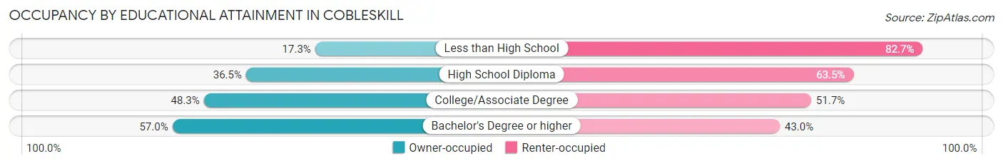Occupancy by Educational Attainment in Cobleskill