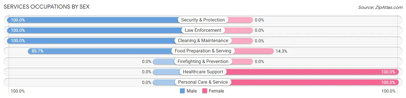 Services Occupations by Sex in Cohocton