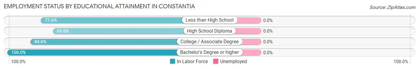 Employment Status by Educational Attainment in Constantia