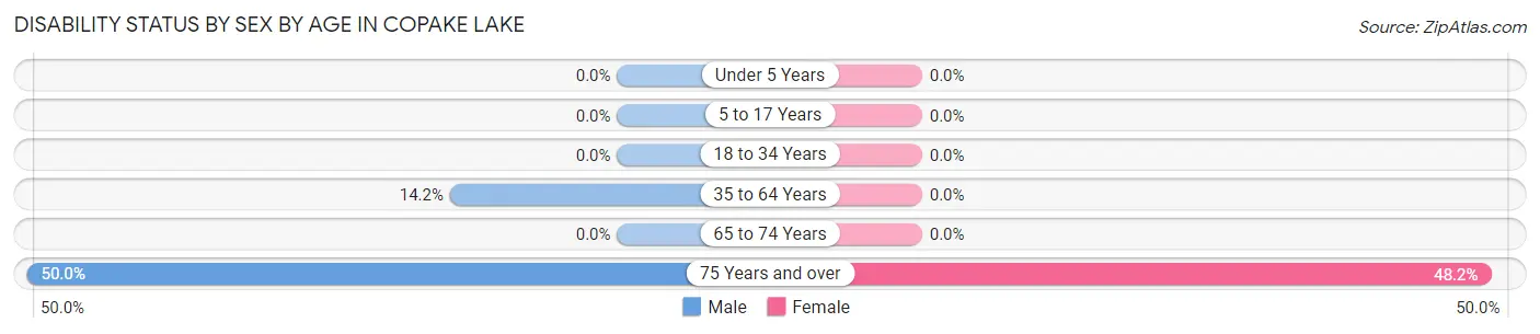 Disability Status by Sex by Age in Copake Lake