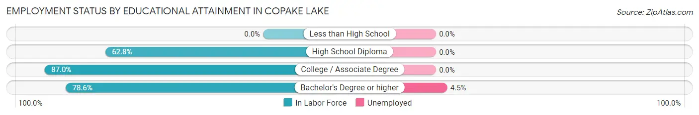 Employment Status by Educational Attainment in Copake Lake