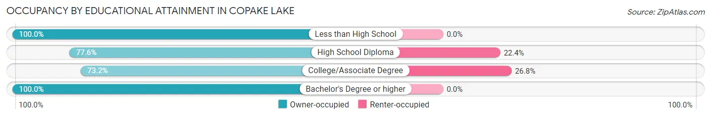 Occupancy by Educational Attainment in Copake Lake