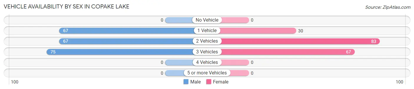 Vehicle Availability by Sex in Copake Lake