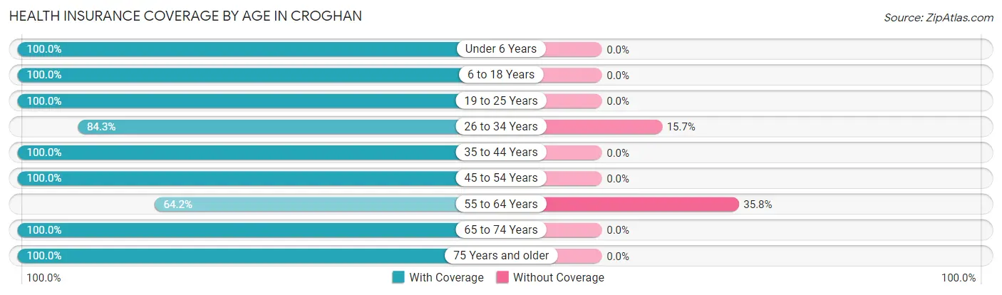 Health Insurance Coverage by Age in Croghan