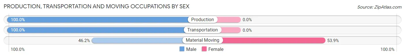 Production, Transportation and Moving Occupations by Sex in Delanson