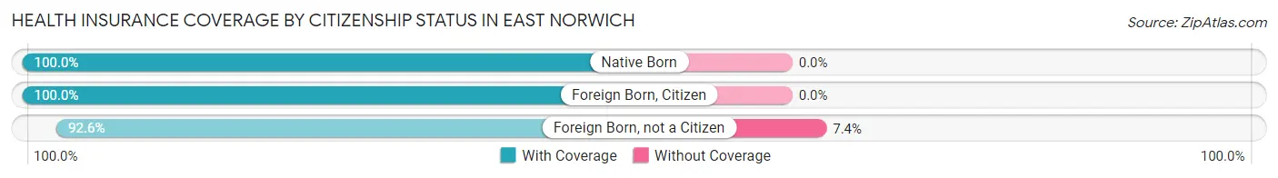 Health Insurance Coverage by Citizenship Status in East Norwich