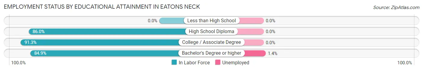 Employment Status by Educational Attainment in Eatons Neck