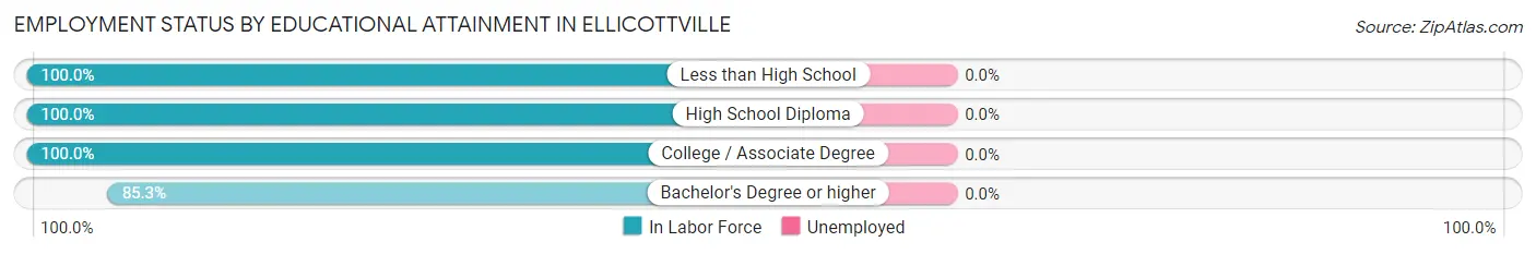 Employment Status by Educational Attainment in Ellicottville