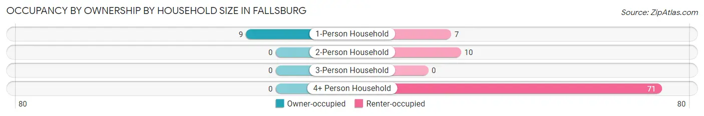 Occupancy by Ownership by Household Size in Fallsburg
