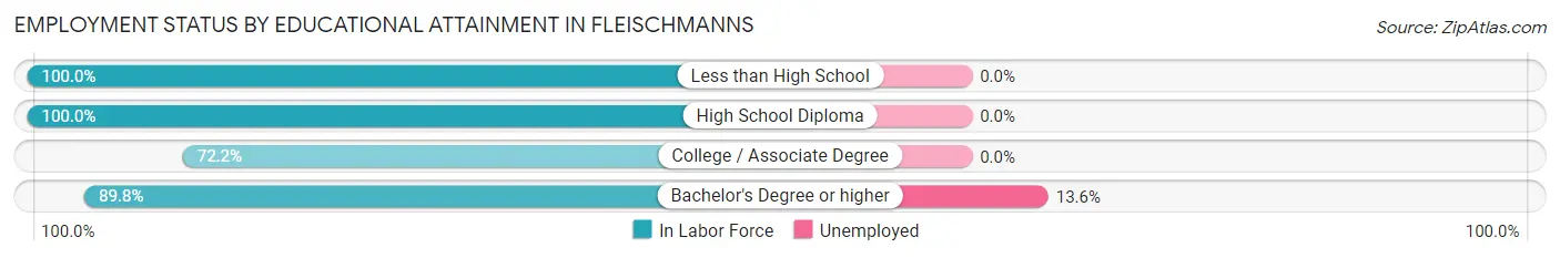 Employment Status by Educational Attainment in Fleischmanns