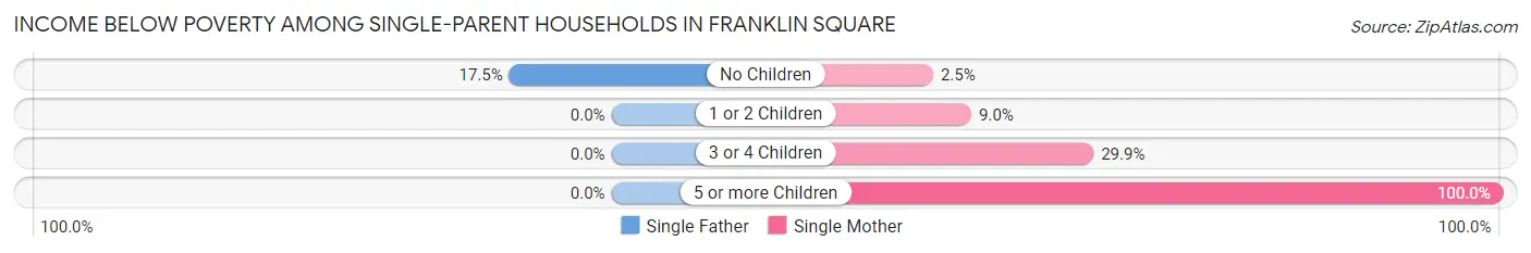 Income Below Poverty Among Single-Parent Households in Franklin Square