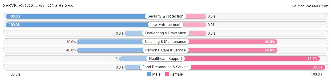 Services Occupations by Sex in Fultonville