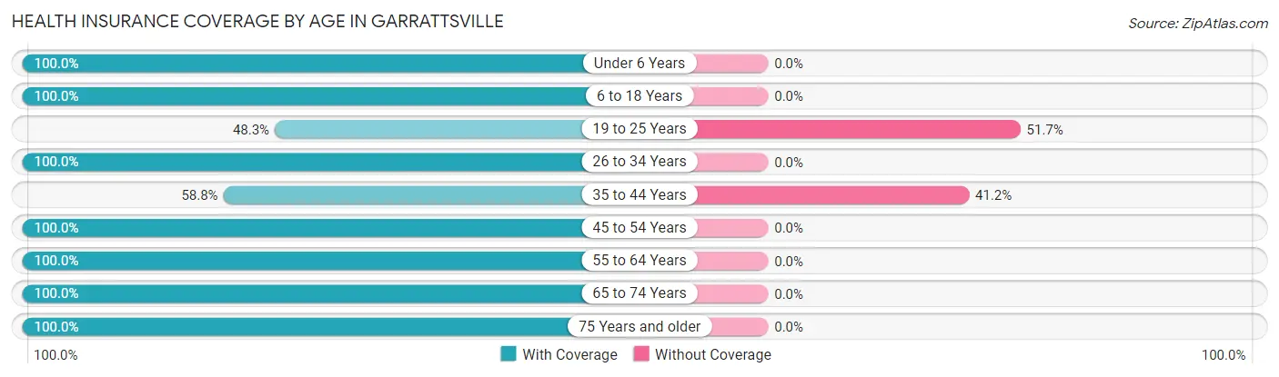 Health Insurance Coverage by Age in Garrattsville