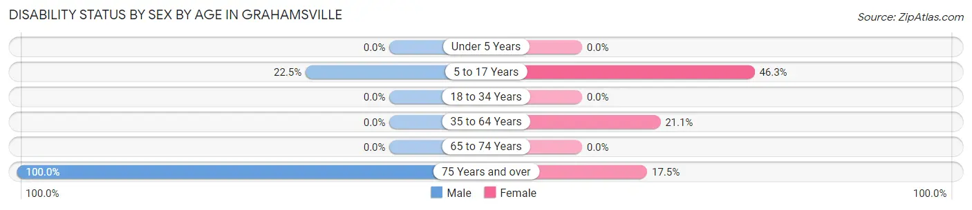 Disability Status by Sex by Age in Grahamsville