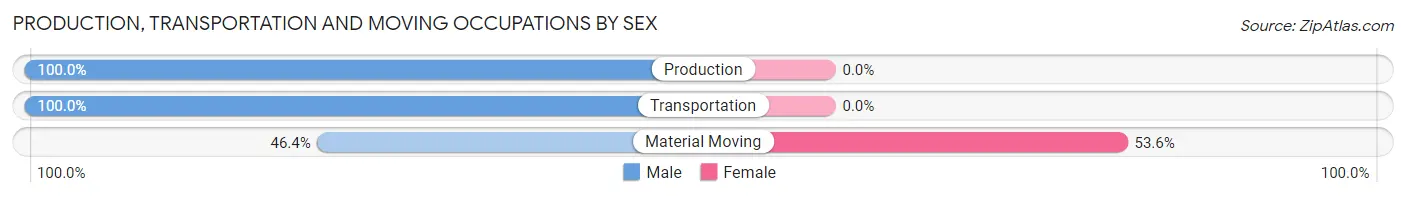 Production, Transportation and Moving Occupations by Sex in Hagaman