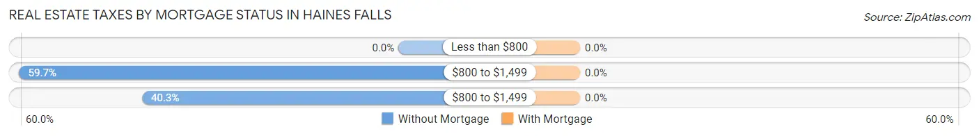Real Estate Taxes by Mortgage Status in Haines Falls