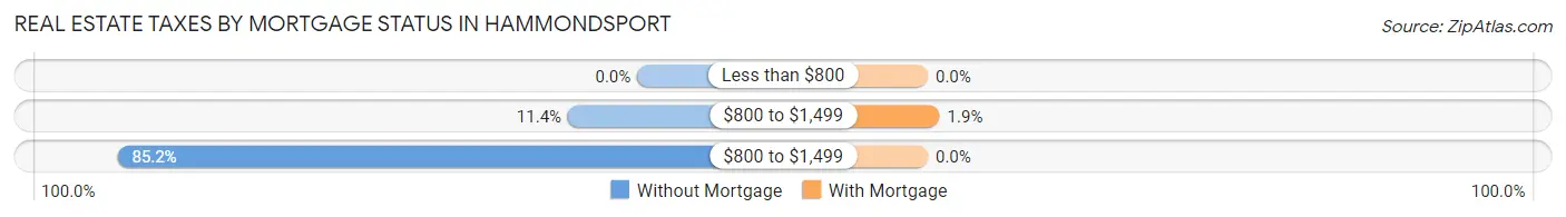Real Estate Taxes by Mortgage Status in Hammondsport