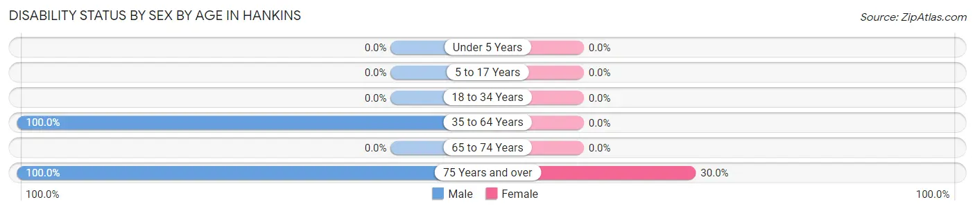 Disability Status by Sex by Age in Hankins