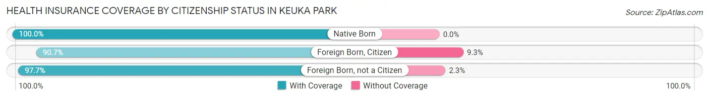 Health Insurance Coverage by Citizenship Status in Keuka Park