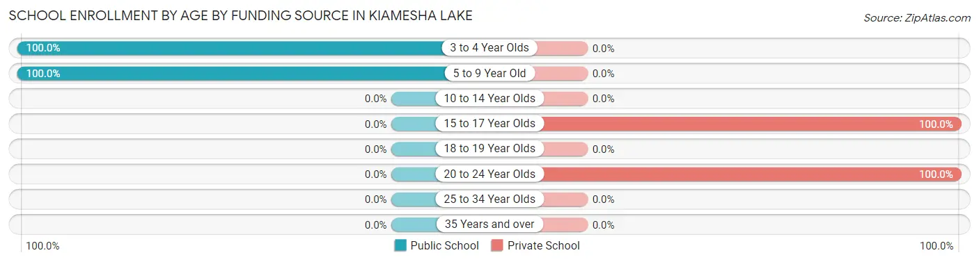 School Enrollment by Age by Funding Source in Kiamesha Lake