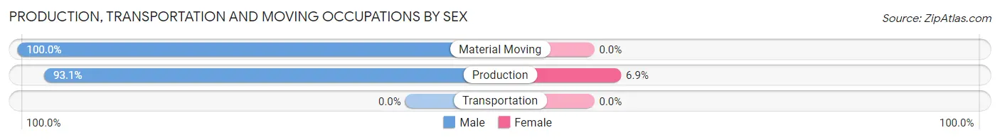 Production, Transportation and Moving Occupations by Sex in Kinderhook