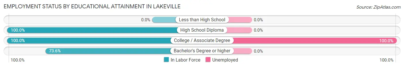 Employment Status by Educational Attainment in Lakeville