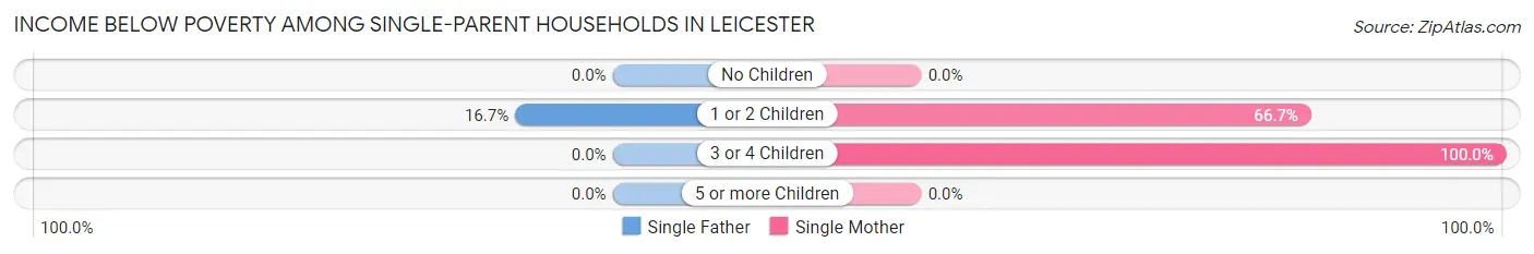 Income Below Poverty Among Single-Parent Households in Leicester