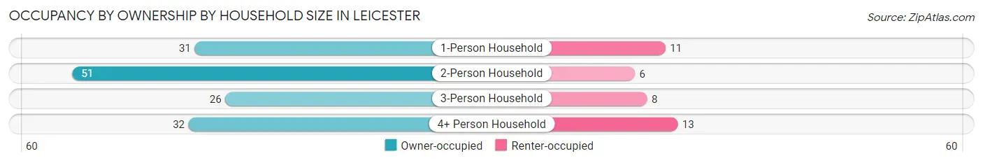 Occupancy by Ownership by Household Size in Leicester