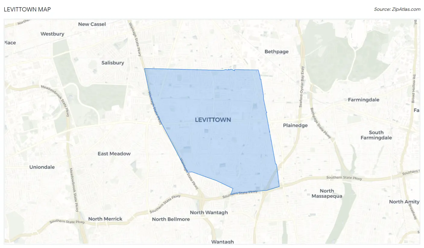 Levittown Map