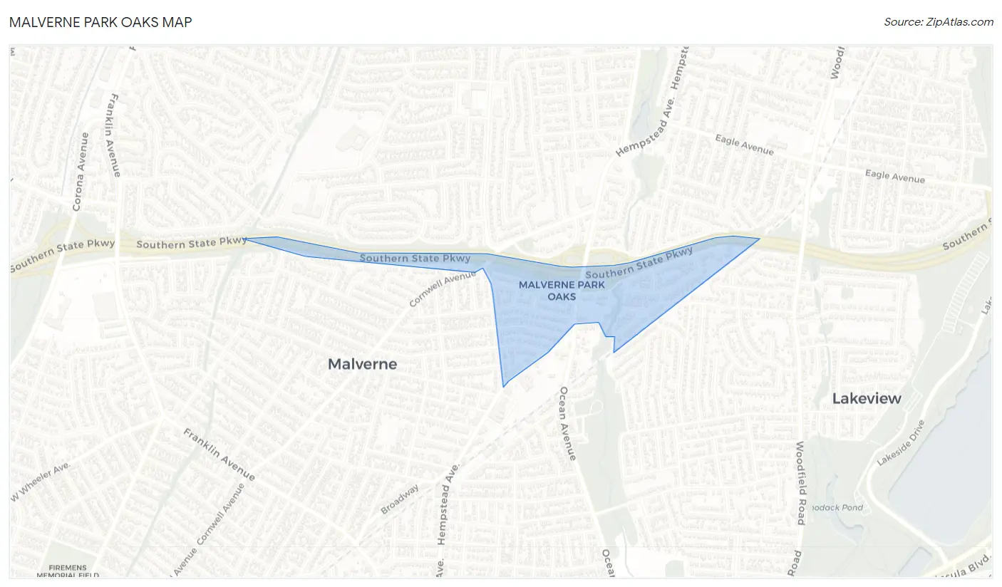 Malverne Park Oaks Map