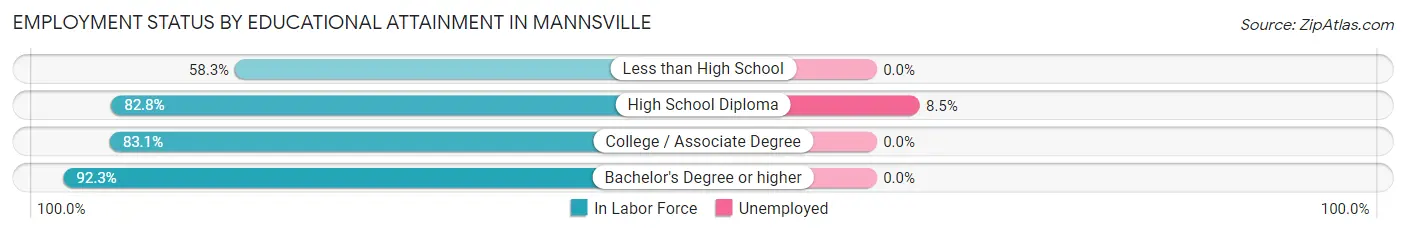 Employment Status by Educational Attainment in Mannsville