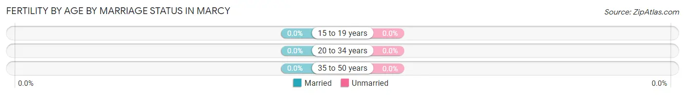 Female Fertility by Age by Marriage Status in Marcy