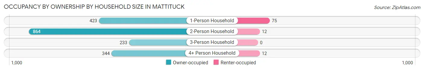 Occupancy by Ownership by Household Size in Mattituck