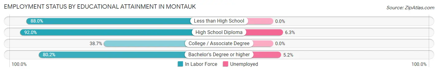 Employment Status by Educational Attainment in Montauk